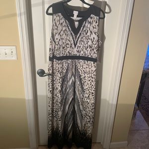 Sz4 Chicos Maxi Chita Pattern Dress